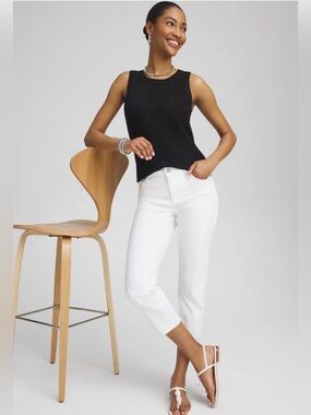 d. jeans  women’s size 10 White  Crop Jeans . New with tags.
